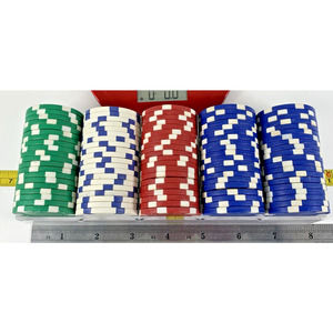 100 11.5 Gram 1.5” Clay poker chips With Tray